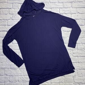 Gap Body Modal Blend Hooded Long Sleeve in Navy